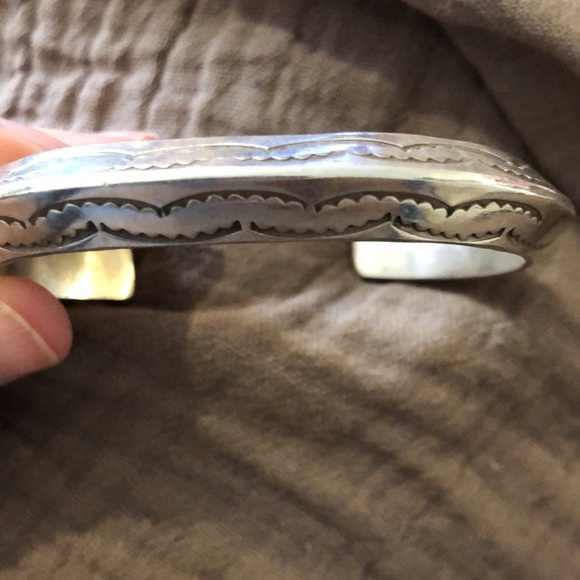 Gorgeous vintage sterling silver cuff bracelet - Picture 6 of 11